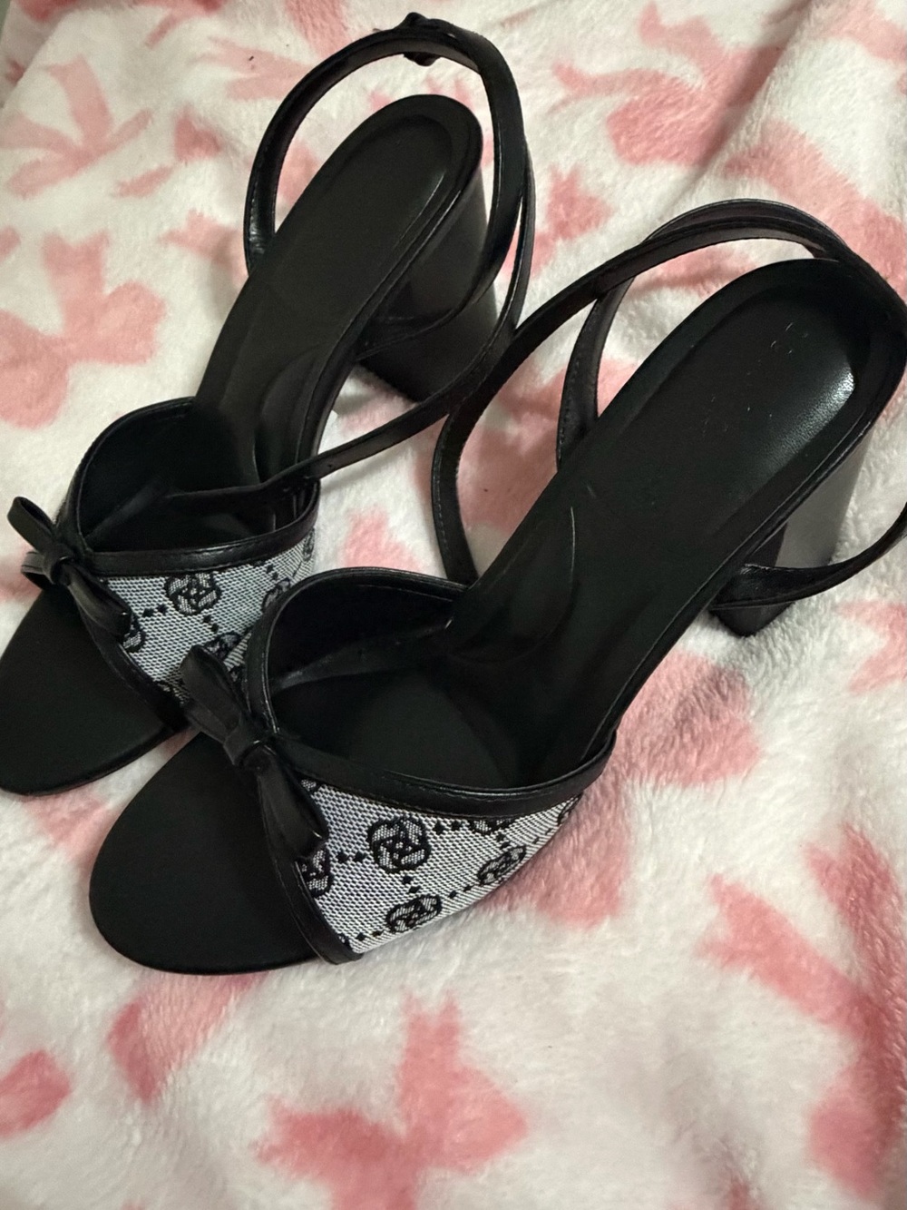Black Women's Slingback Heeled Sandals